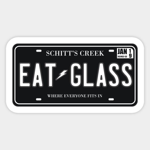 Eat Glass License Plate Sticker by Movie Vigilante